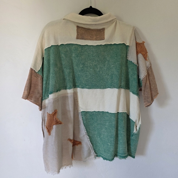 OLI & HALI Green And Cream Stripes With Stars - Picture 7 of 7